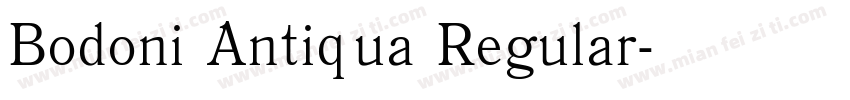 Bodoni Antiqua Regular字体转换